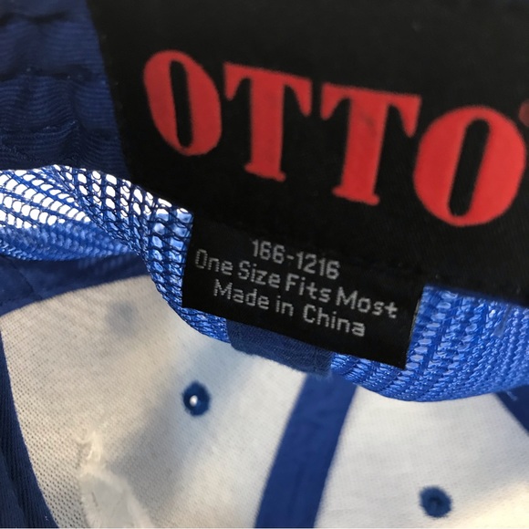 OTTO UNRIVALED Trucker Hat Cap Men's One Size Fits All. Blue Strapback - Picture 5 of 8